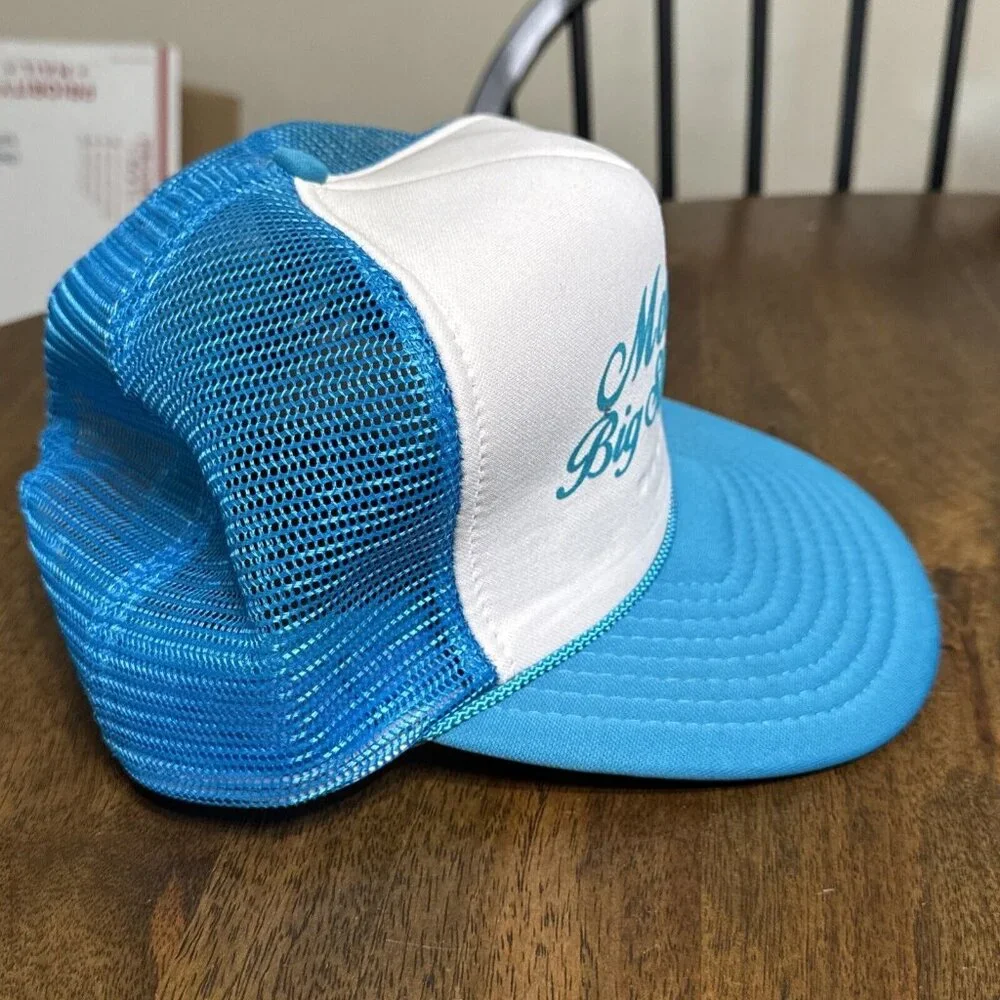 VINTAGE OTTO Montana Big Sky Country Snapback Mesh Hat Blue‎ White Adjustable - Picture 3 of 9